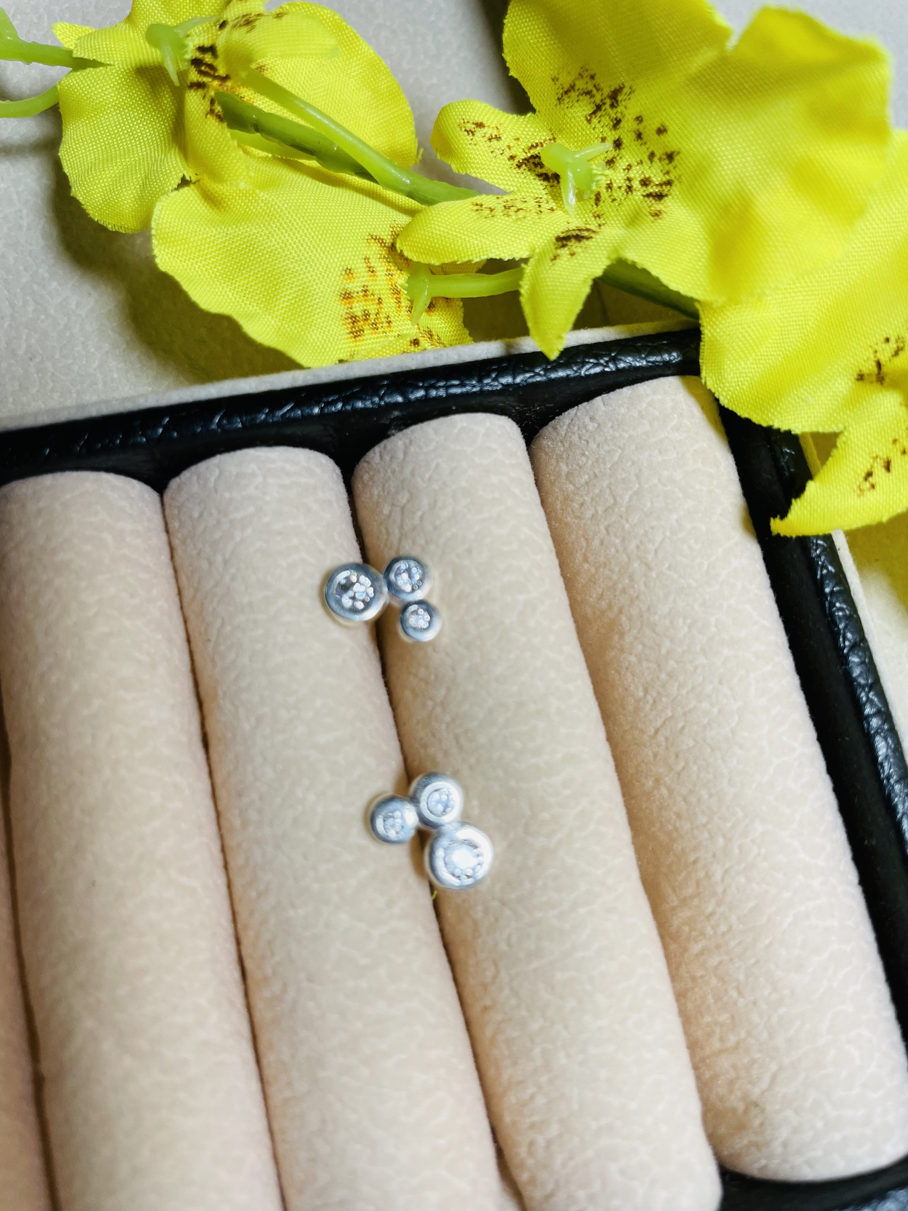 Brinco inglesa e zircônia 3 em 1 Prata 925 - miniatura 1